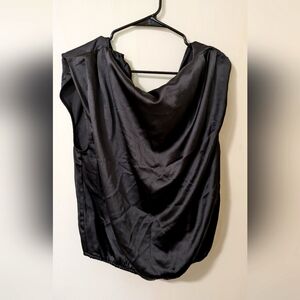 Black satin top